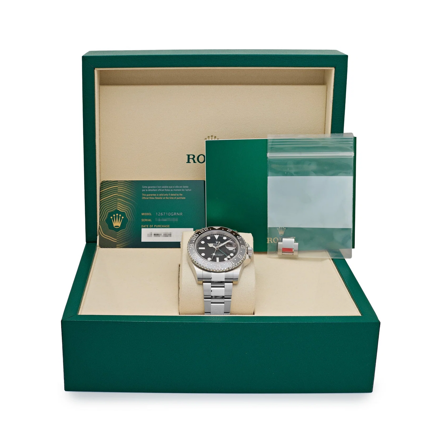 GMT-Master II 3285 V3 – 126710GRNR 'Bruce Wayne' Stainless Steel Black Dial Oyster