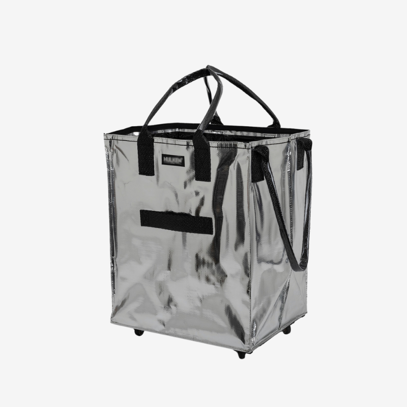 Rolling Tote Bag with Zip Top Closure