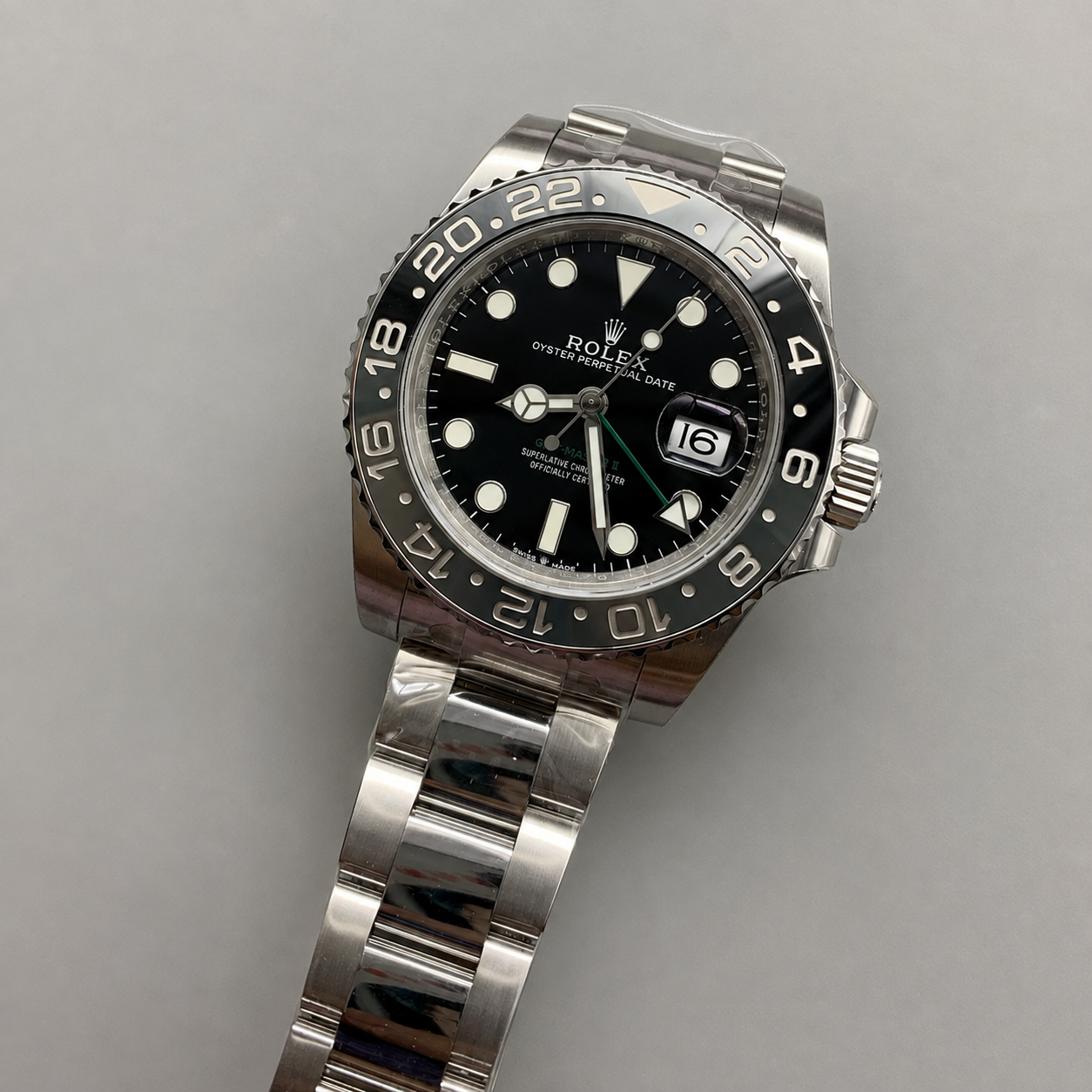 GMT-Master II 3285 V3 – 126710GRNR 'Bruce Wayne' Stainless Steel Black Dial Oyster