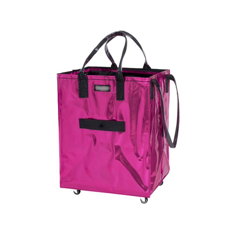Rolling Tote Bag with Zip Top Closure