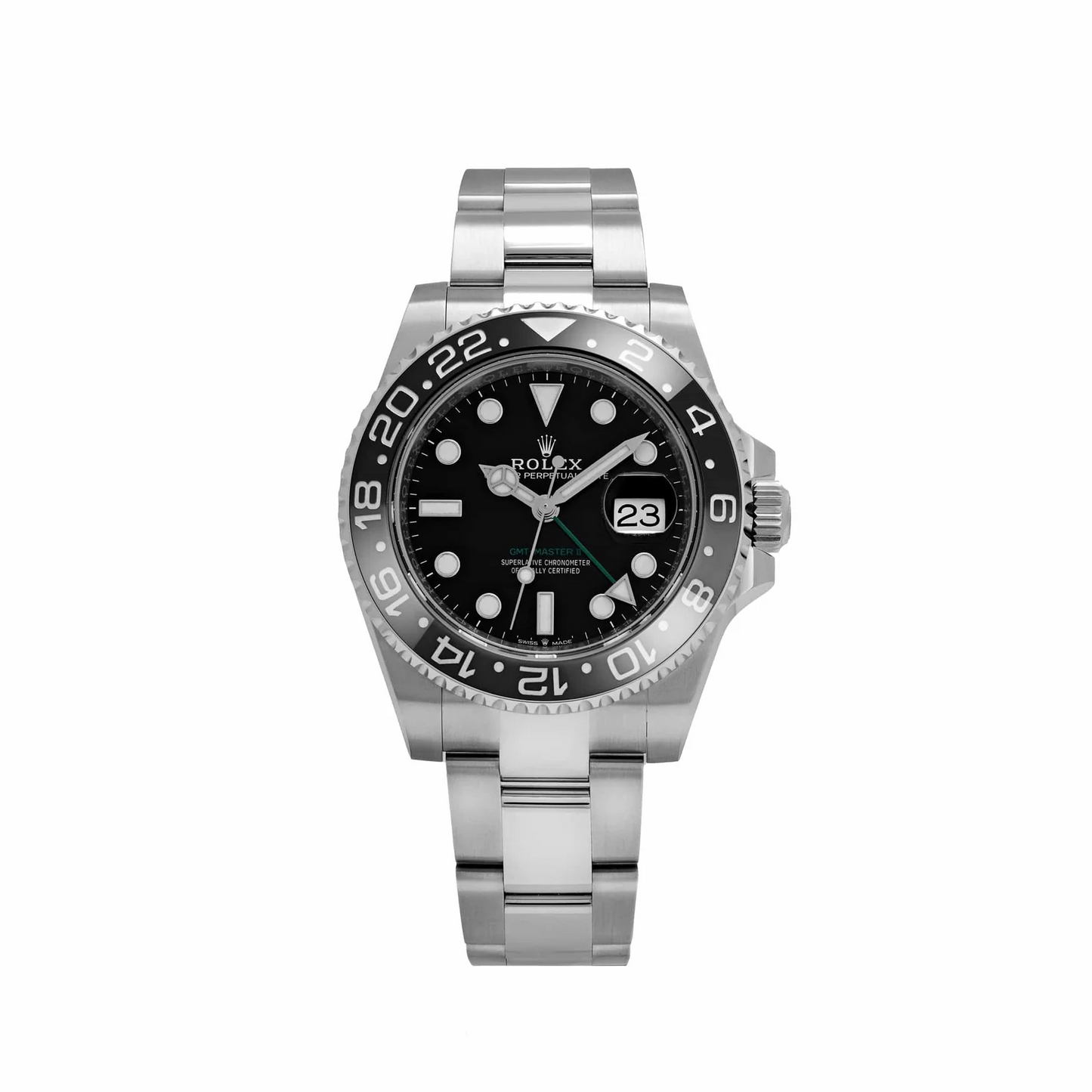 GMT-Master II 3285 V3 – 126710GRNR 'Bruce Wayne' Stainless Steel Black Dial Oyster